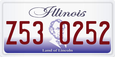 IL license plate Z530252