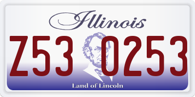 IL license plate Z530253