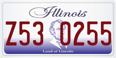 IL license plate Z530255