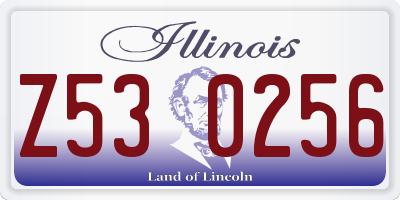 IL license plate Z530256