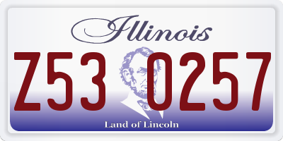 IL license plate Z530257