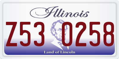 IL license plate Z530258