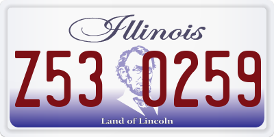 IL license plate Z530259