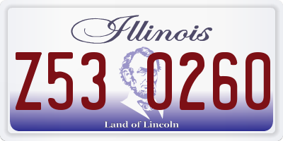 IL license plate Z530260