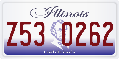 IL license plate Z530262