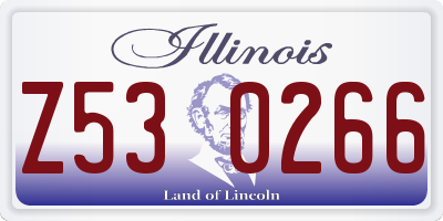 IL license plate Z530266