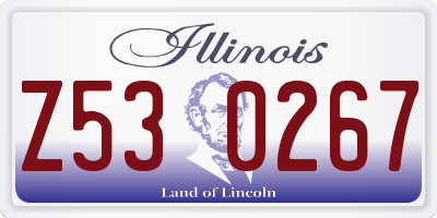 IL license plate Z530267