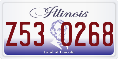 IL license plate Z530268