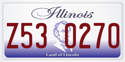 IL license plate Z530270