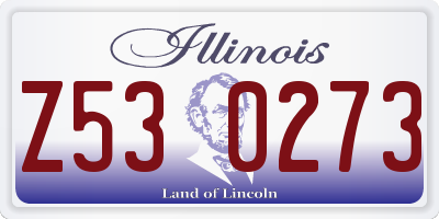 IL license plate Z530273