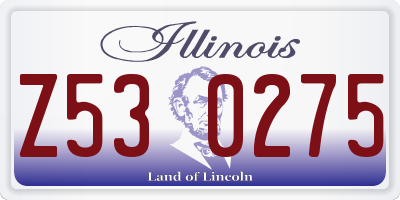 IL license plate Z530275