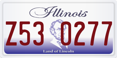 IL license plate Z530277