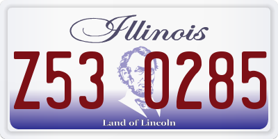 IL license plate Z530285