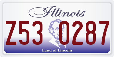 IL license plate Z530287
