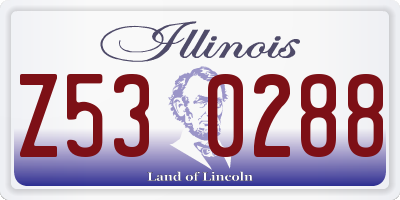 IL license plate Z530288