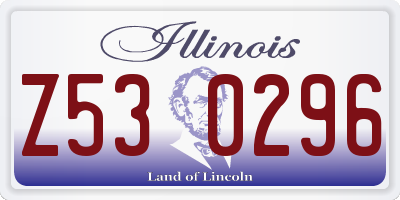 IL license plate Z530296
