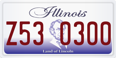 IL license plate Z530300