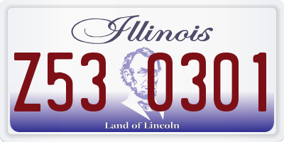 IL license plate Z530301
