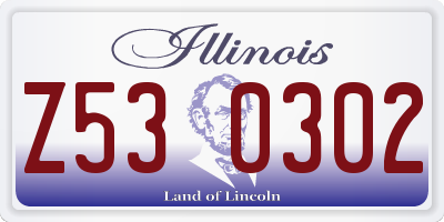 IL license plate Z530302