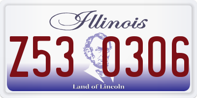 IL license plate Z530306