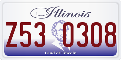 IL license plate Z530308