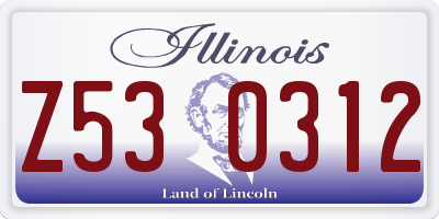 IL license plate Z530312