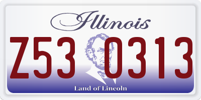 IL license plate Z530313