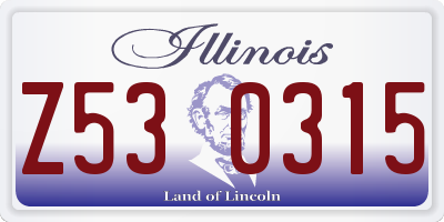 IL license plate Z530315