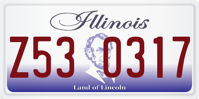 IL license plate Z530317