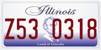 IL license plate Z530318