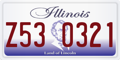 IL license plate Z530321