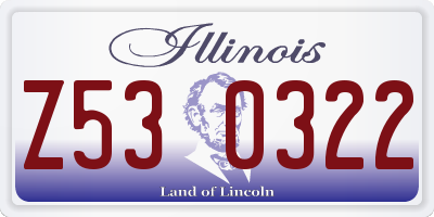 IL license plate Z530322
