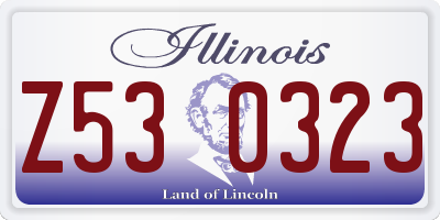 IL license plate Z530323