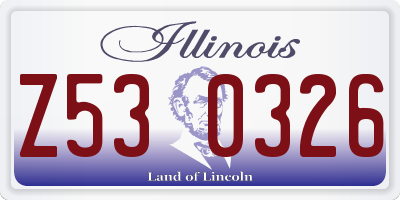 IL license plate Z530326
