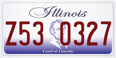 IL license plate Z530327