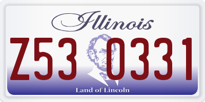 IL license plate Z530331
