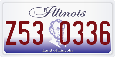 IL license plate Z530336