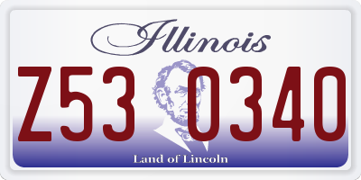 IL license plate Z530340