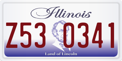 IL license plate Z530341