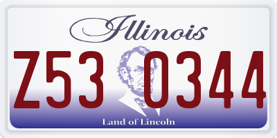 IL license plate Z530344