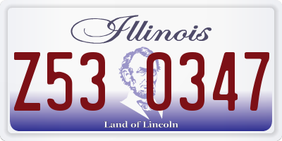 IL license plate Z530347