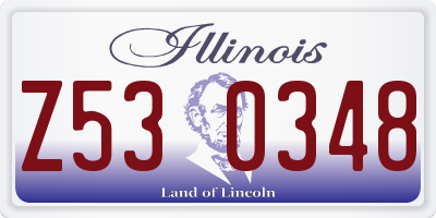 IL license plate Z530348