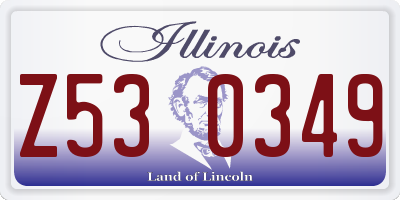 IL license plate Z530349