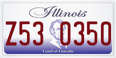 IL license plate Z530350