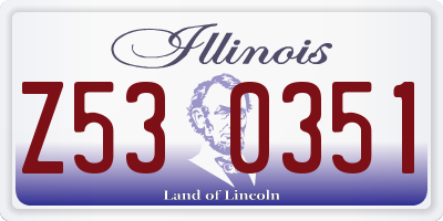 IL license plate Z530351