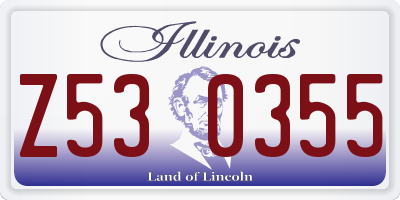 IL license plate Z530355