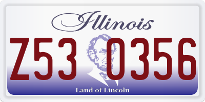 IL license plate Z530356