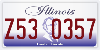 IL license plate Z530357