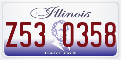 IL license plate Z530358