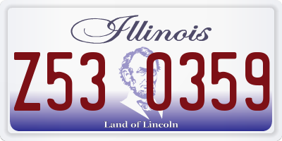 IL license plate Z530359